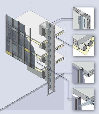 Axonometrie Bürobau